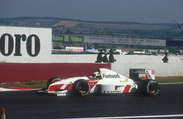 1991 French Grand Prix. Magny-Cours, France. 5-7 July 1991. Stefan Johansson (Footwork FA12 Ford). He failed to qualify. Ref-91 FRA 03. World Copyright - LAT Photographic