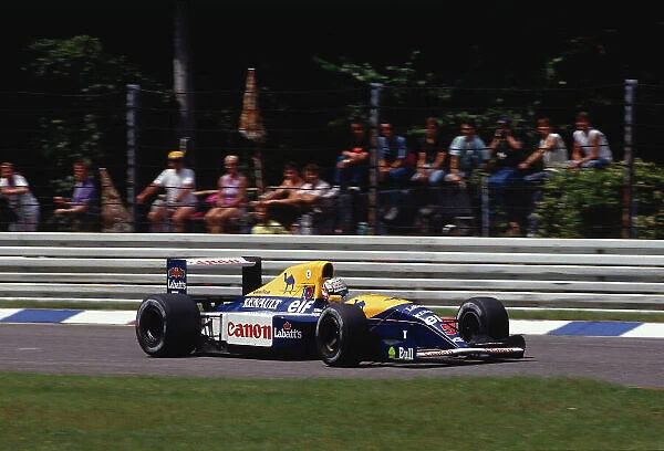 1991 German Grand Prix. Hockenheim, Germany. 26-28 July 1991. Nigel Mansell (Williams FW14 Renault) 1st position. Ref-91 GER 12. World Copyright - LAT Photographic