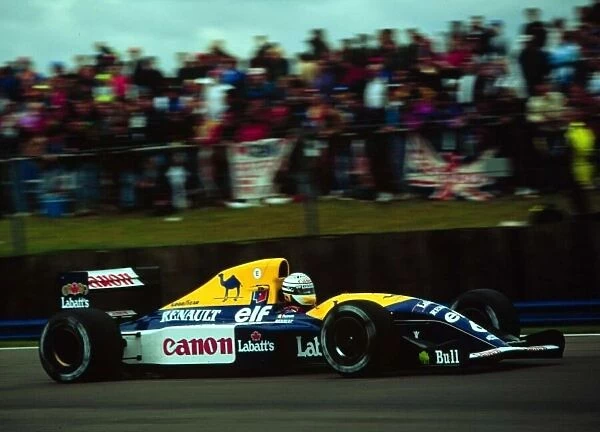 1992 BRITISH GP. Ricardo Patrese finishes 2nd behind team mate