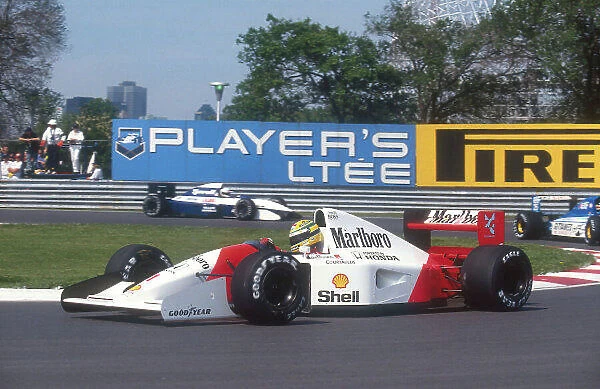 1992 Canadian Grand Prix. Montreal, Quebec, Canada. 12-14 June 1992. Ayrton Senna (McLaren MP4 / 7A Honda). He exited the race after his engine cut out due to an electronics failure. Ref-92 CAN 10. World Copyright - LAT Photographic