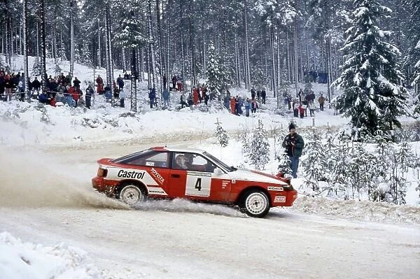 1992 World Rally Championship. Swedish Rally, Sweden. 13-16 February 1992. Mats Jonsson / Lars Backman (Toyota Celica GT4), 1st position. World Copyright: LAT Photographic Ref: 35mm transparency 92RALLY02
