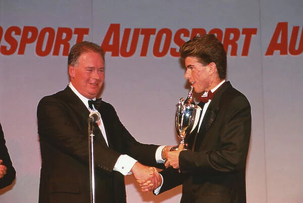 1993 Autosport Awards. Grosvenor House Hotel, Park Lane, London, Great Britain. 5 December 1993. Ralph Firman Jr, wins the Autosport / McLaren Young Driver Award. World Copyright: LAT Photographic. Ref: Colour Transparency