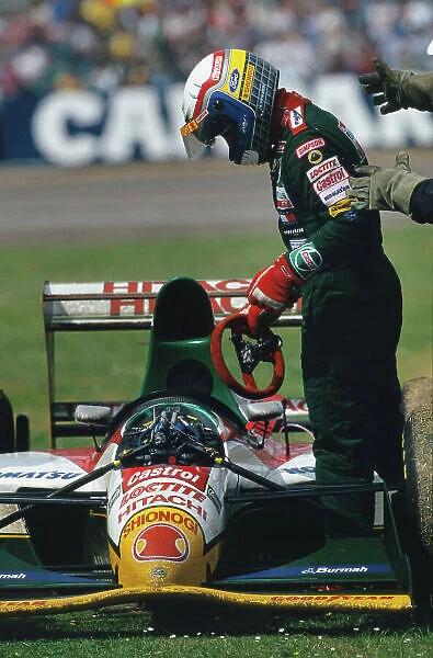 1993 British Grand Prix. Silverstone, England. 9th - 11th July 1993. Alessandro Zanardi (Lotus 107B-Ford), retired, portrait. World Copyright: LAT Photographic