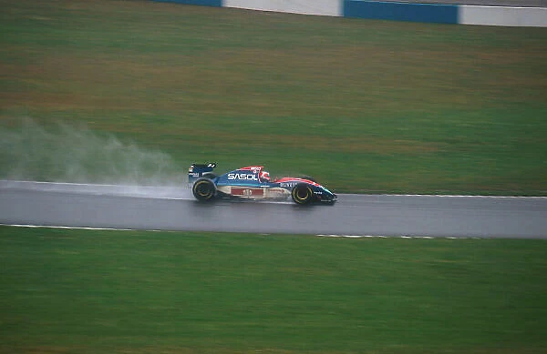 1993 European Grand Prix. Donington Park, England. 9-11 April 1993. Rubens Barrichello (Jordan 193 Hart) 10th position. Ref-93 EUR 37. World Copyright - LAT Photographic