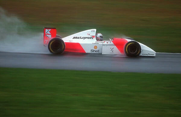 1993 European Grand Prix. Donington Park, England. 9-11 April 1993. Michael Andretti (McLaren MP4 / 8 Ford). He exited the race after he crashed into Wendlinger on the opening lap. Ref-93 EUR 44. World Copyright - LAT Photographic