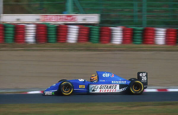 1993 Japanese Grand Prix. Suzuka, Japan. 22-24 October 1993. Mark Blundell (Ligier JS39 Renault) 7th position. Ref-93 JAP 04. World Copyright - LAT Photographic