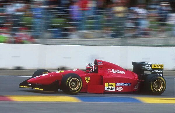1994 Australian Grand Prix. Adelaide, Australia. 11-13 November 1994. Gerhard Berger (Ferrari 412T1B) 2nd position. Ref-94 AUS 49. World Copyright - LAT Photographic