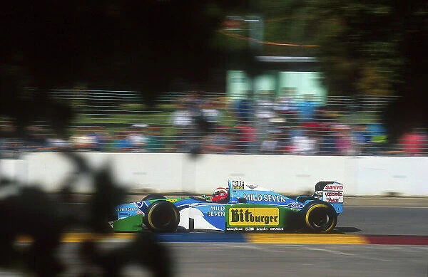 1994 Australian Grand Prix. Adelaide, Australia. 11-13 November 1994. Johnny Herbert (Benetton B194 Ford). He exited the race with a gearbox problem. Ref-94 AUS 26. World Copyright - LAT Photographic