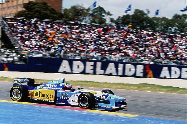 1995 Australian Grand Prix. Adelaide, Australia. 10-12 November 1995. Michael Schumacher (Benetton B195 Renault) exited the race after a collision with Alesi. Ref-95 AUS 23. World Copyright - LAT Photographic