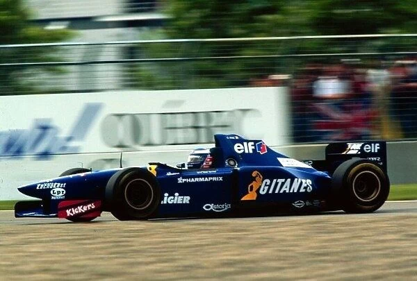 1995 CANADIAN GP. Olivier Panis, Ligier, finishes 4th in Montreal. Photo: LAT