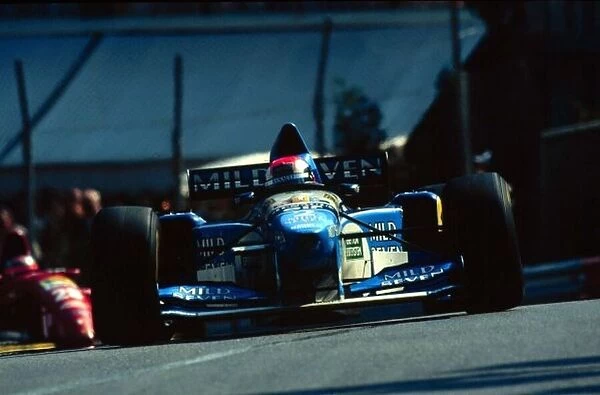 1995 MONACO GP. Johnny Herbert, Benetton, finishes 4th. Photo: LAT