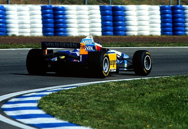 1995 SPANISH GP. Michael Schumacher wins in Barcelona. Photo: LAT