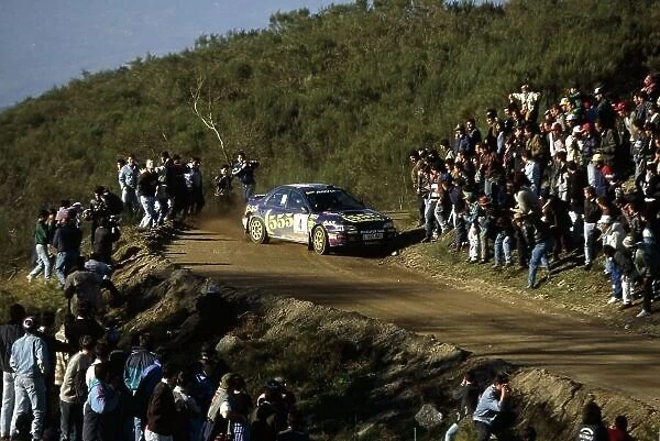 1995 World Rally Championship. Portuguese Rally, Portugal. 8-20 March 1995. Colin McRae / Derek Ringer (Subaru Impreza 555), position. World Copyright: LAT Photographic Ref: 35mm transparency 95RALLY27