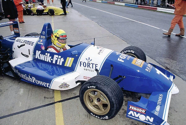 1996 British Formula Three Championship Thruxton, England. Ralph Firman (Paul Stewart Racing), and in the background Juan Pablo Montoya, exit the pits. World Copyright: LAT Photographic
