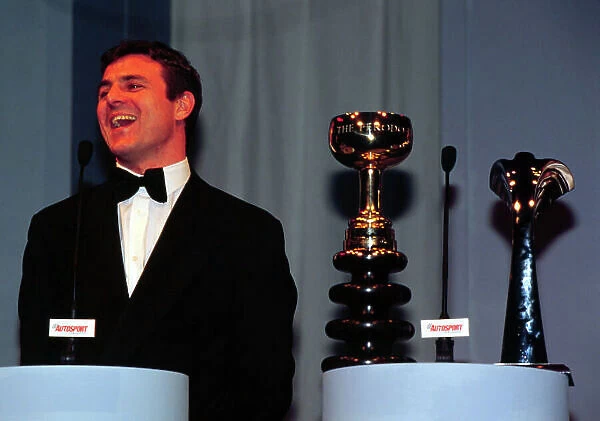 1997 AUTOSPORT AWARDS. Mark Blundell receives his Ferodo Trophy award voted by the readers of Autosport Magazine for the best National or International competition driver. Photo: LAT Photographic