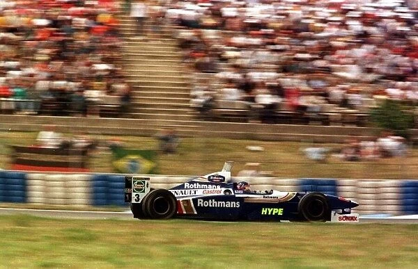 1997 SPANISH GP. Jacques Villenenuve. Winner of the race. Photo: LAT  /  Elford