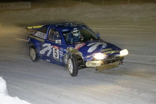 1998 Chamonix 24 hour race. Mont Blanc, Chamonix, France. 31 January-1 February 1998. Ice Racing. Nigel Mansell / Ari Vatanen (Ford Escort-BMW). World Copyright: Tee / LAT Photographic Ref: 35mm transparency 98CHAM04
