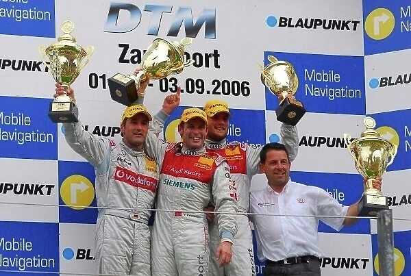 DTM. Podium and results:. 1st Tom Kristensen (DEN) Audi Sport Team Abt Siemens, centre.