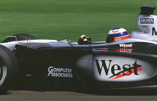 2000 Formula One Testing. Silverstone, England. 18th July 2000. Olivier Panis, fastest for the McLaren Mercedes team. World LAT Photographic  /  Bellanca