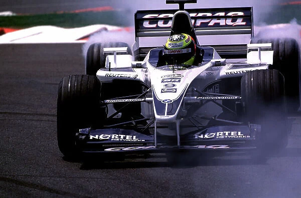 2000 French Grand Prix Magny Cours, France, June 30th - July 2nd Ralf Schumacher smokes his tyres as he recovers from a spin. World LAT Photographic Format: 35mm transparency