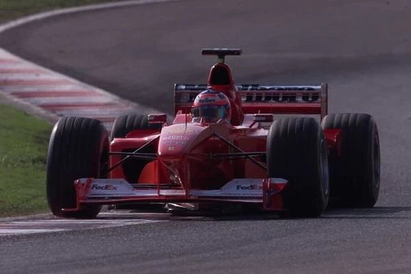 2000 Spanish Grand Prix. Rubens Barrichello, Ferrari - front action Circuit de