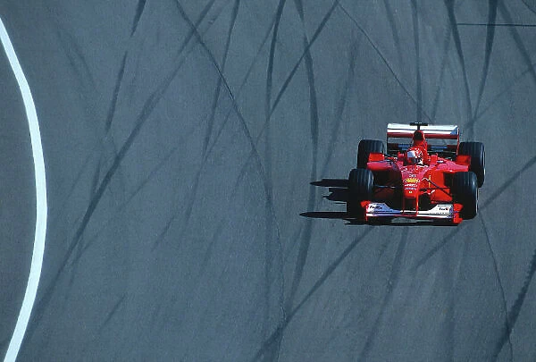 2000 United States Grand Prix. Indianapolis, Indiana, USA. 22-24 September 2000. Michael Schumacher (Ferrari F1-2000) 1st position. Ref-2K USA 71. World Copyright - LAT Photographic