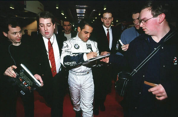 2001 Autosport International Show. NEC, Birmingham, England. 11th - 14th January 2001. Juan Pablo Montoya World Copyright - Dixon  /  LAT Photographic ref: 01show05