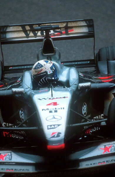 2001 Belgian Grand Prix. Spa-Francorchamps, Belgium. 31 / 8-2 / 9 2001. David Coulthard (McLaren MP4 / 16 Mercedes) 2nd position. Ref-01 BEL 10. World Copyright - LAT Photographic