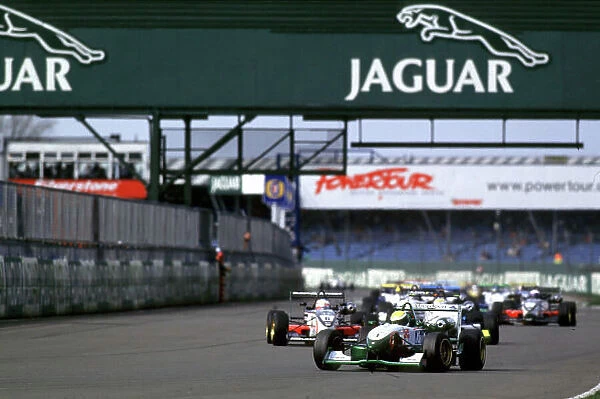 2001 British Formula Three Silverstone, England. 31st March 2001. Race 1 winner James Courtney leads the pack. World Copyright: Peter Spinney  /  LAT Photographic ref 35mm Image A03