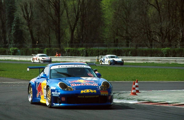 2001 FIA GT Championship Monza, Italy. 1st April 2001. The RWS Porsche 996 GT3-R of Luca Riccitelli and Dieter Quaster - action. World Copyright: Photo 4  /  LAT Photographic ref: Digital Image only