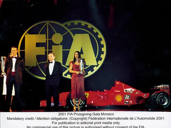 2001 FIA Prizegiving Gala Monaco Jean Todt and Michael Schuamcher Mandatory credit