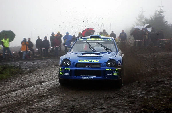 2001 FIA World Rally Championship. Rally of Great Britain. Cardiff, Wales. November 22-25, 2001. Richard Burns during shakedown. Photo: Ralph Hardwick / LAT