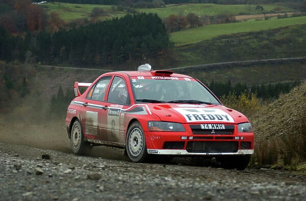 2001 FIA World Rally Championship. Rally of Great Britain. Cardiff, Wales. November 22-25, 2001. Freddy Loix on Stage 6 - Halfway. Photo: Ralph Hardwick / LAT