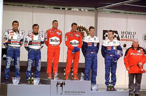 2001 FIA World Rally Championship Rally Portugal, Portugal. 8th-11th March 2001 Mitsubushi take first Ford take second and Peugeot take third place World Copyright: McKLein  /  LAT Photographic ref: 35mm Portugal A03