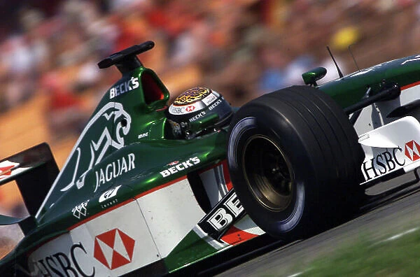 2001 German Grand Prix - Practice Hockenheim, Germany. 27th July 2001. Eddie Irvine, Jaguar R2, action. World Copyright: Steve Etherington / LAT Photographic. ref: 16mb Digital Image