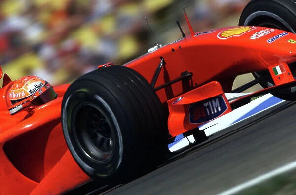 2001 German Grand Prix - Practice Hockenheim, Germany. 27th July 2001. Michael Schumacher, Ferrari F2001, action. World Copyright: Steve Etherington / LAT Photographic. ref: 16mb Digital Image