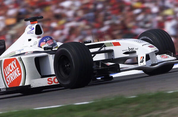 2001 German Grand Prix - Race. Hockenheim, Germany. 29th July 2001. Jacques Villeneuve, BAR Honda BAR003, action. World Copyright: Steve Etherington / LAT Photographic. ref: 17.5mb Digital Image
