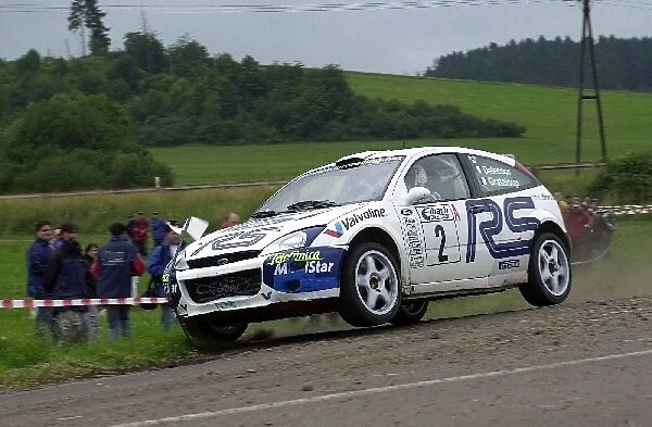 2001 Rally Deutschland: Francois Delecour in action on the final leg