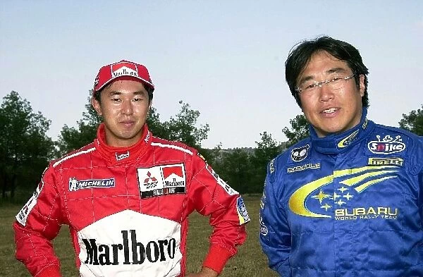 2001 World Rally Championship: Katsuhiko Taguchi left and Toshihiro Arai right