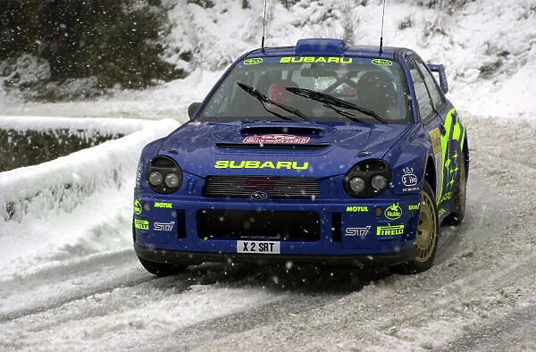 2001 World Rally Championship. Monte Carlo Rally, Monaco. 18th -21st January 2001. Rd 1. Richard Burns during the snowy shakedown. World Copyright: Ralph Hardwick /  LAT Photographic. Ref: Burns1