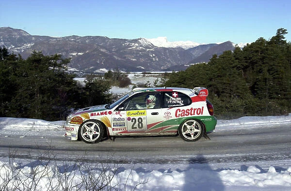 2001 World Rally Championship. Monte Carlo Rally, Monaco. 18th -21st January 2001. Rd 1. Olivier Burri on Stage 7. World Copyright: Ralph Hardwick /  LAT Photographic. Ref: Burri3