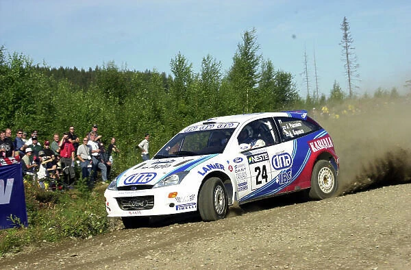 2001 World Rally Championship. Neste Rally Finland. Jyvaskyla, August 24-26, 2001. Jani Paasonen on stage 1. Photo: Ralph Hardwick / LAT