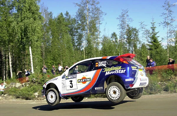 2001 World Rally Championship. Neste Rally Finland. Jyvaskyla, August 24-26, 2001. Carlos Sainz during shakedown. Photo: Ralph Hardwick / LAT