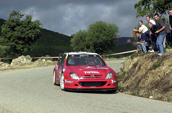 2001 World Rally Championship. Rallye de France, Ajaccio, Corsica, October 19-21. Jesus Puras on stage 13. Photo: Ralph Hardwick / LAT