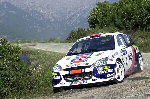 2001 World Rally Championship. Rallye de France, Ajaccio, Corsica, October 19-21. Carlos Sainz during shakedown. Photo: Ralph Hardwick / LAT