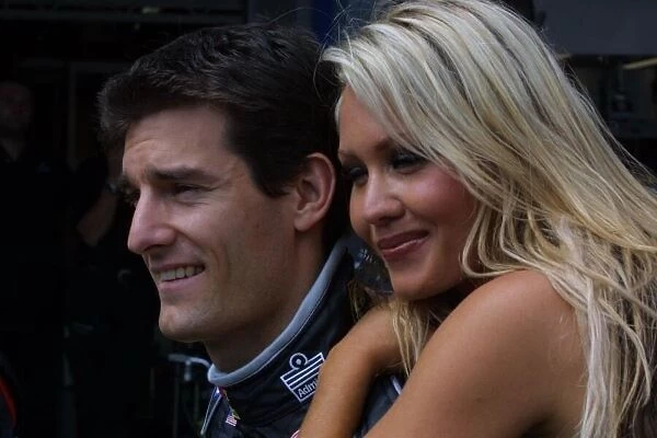 2002 Australian Grand Prix Mark Webber had a visit from a pretty girl Albert Park