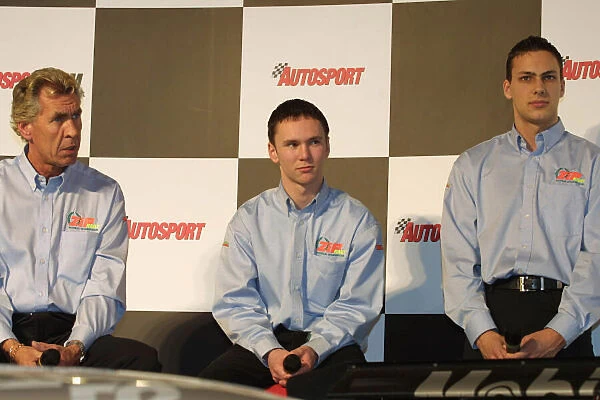 2002 Autosport International. M. Hynes, G. Paffet and Zip Kart Driver. N. E