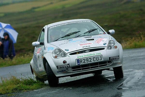 2002 British Rally Championship. Manx International Rally. Douglas, Isle of Man. 1-3 August 2002. Shaun Woffinden / Howard Pridmore (Ford Ka) 6th position in the Manx Trophy Rally (& 2nd in the B9 class)