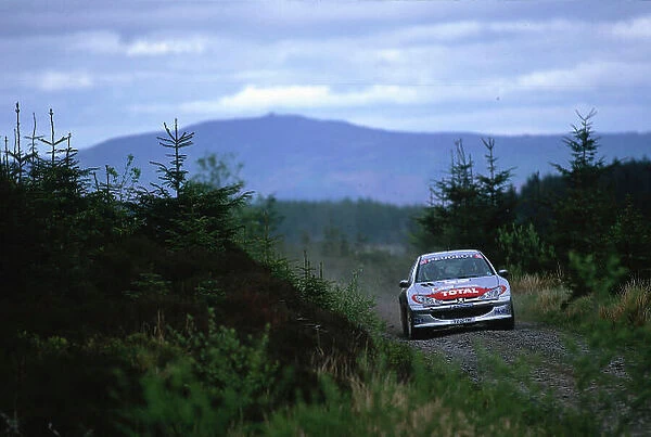 2002 British Rally Championship. International Rally of Wales. Wrexham, Wales. 18-19 May 2002. Justin Dale / Andrew Bargery (Peugeot 206 XS) S16 class winner. Ref-02 ROW 40. World Copyright - LAT Photographic