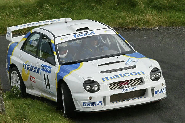 2002 British Rally Championship Rally of Ulster, Ireland. 6th - 7th September 2002. Derek McGarrity (Subaru Impreza WRC 2001), action. World Copyright: Jacob Ebbrey / LAT Photographic ref: Digital Image Only